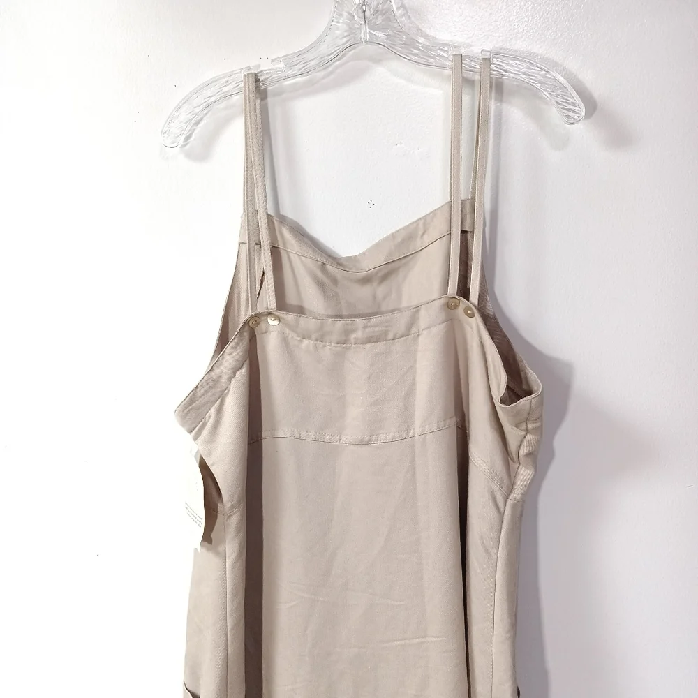 Vintage Y2K Cherokee  cargo pocket maxi jumper dress in khaki size L NWT - Picture 9 of 10